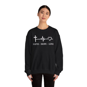 Faith Hope and Love Unisex Heavy Blend™ Crewneck Sweatshirt