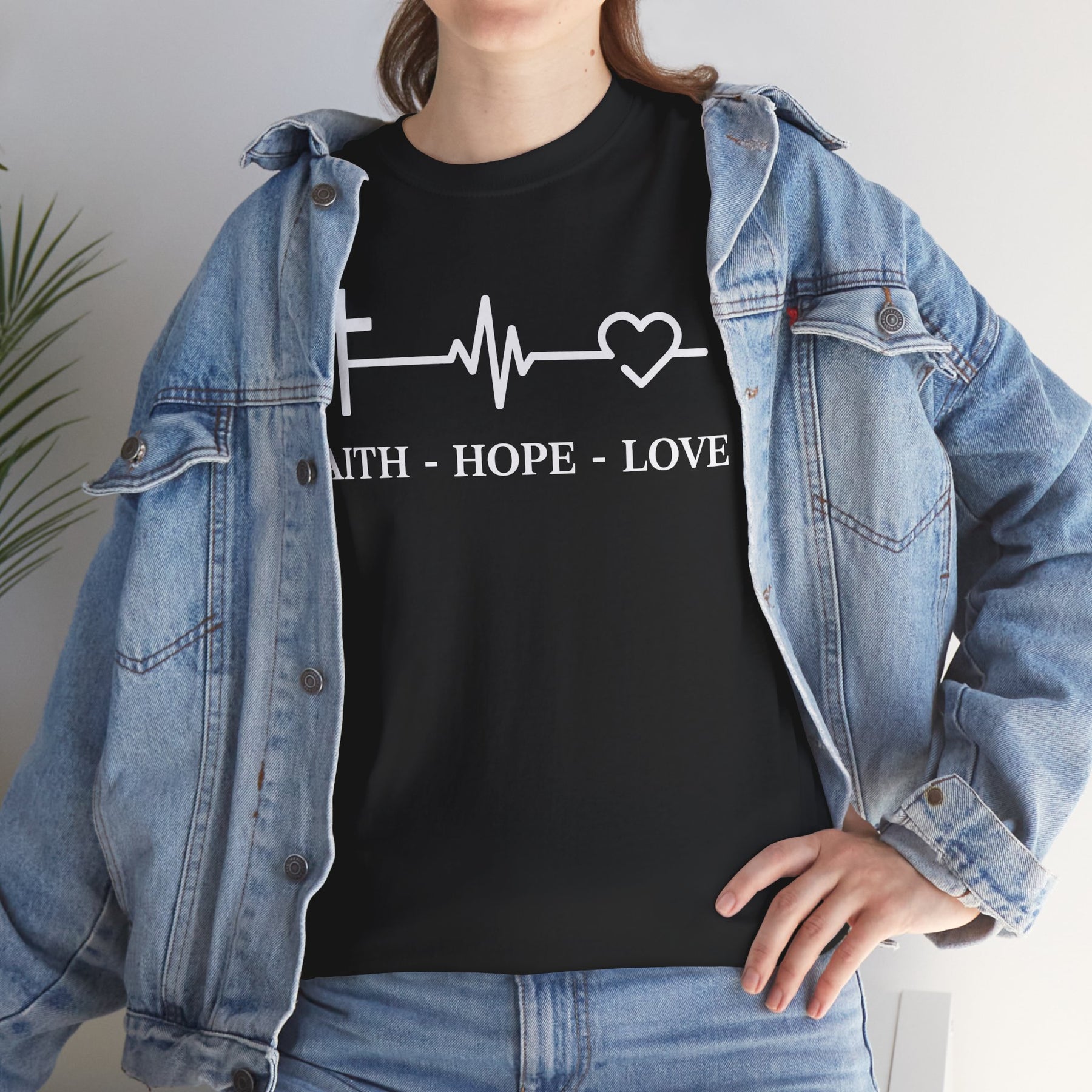 Faith Hope and Love Unisex Heavy Cotton Tee